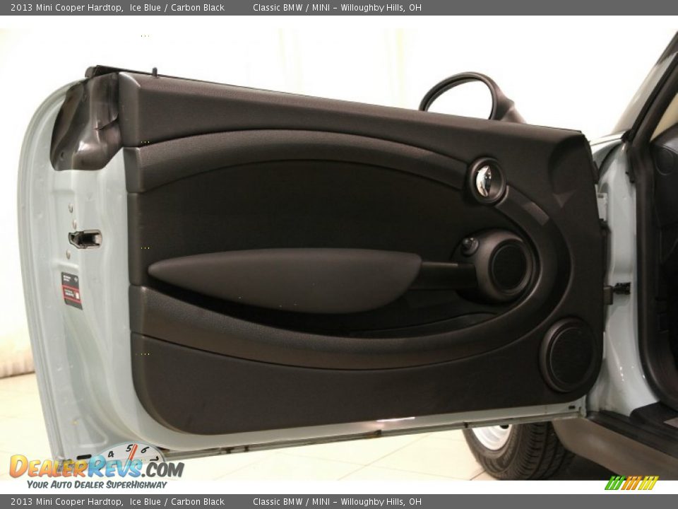 2013 Mini Cooper Hardtop Ice Blue / Carbon Black Photo #4