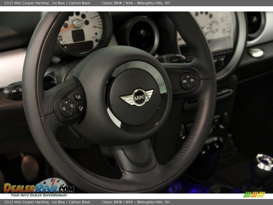 2013 Mini Cooper Hardtop Ice Blue / Carbon Black Photo #7