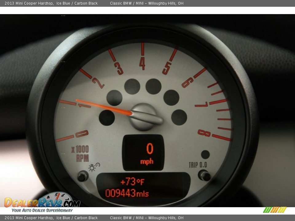 2013 Mini Cooper Hardtop Ice Blue / Carbon Black Photo #8