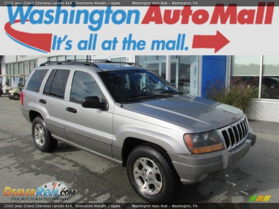 2000 Jeep Grand Cherokee Laredo 4x4 Silverstone Metallic / Agate Photo #1