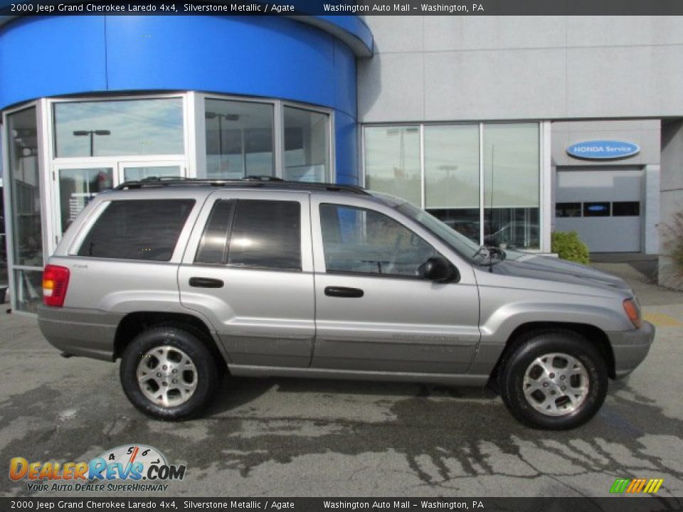 2000 Jeep Grand Cherokee Laredo 4x4 Silverstone Metallic / Agate Photo #2