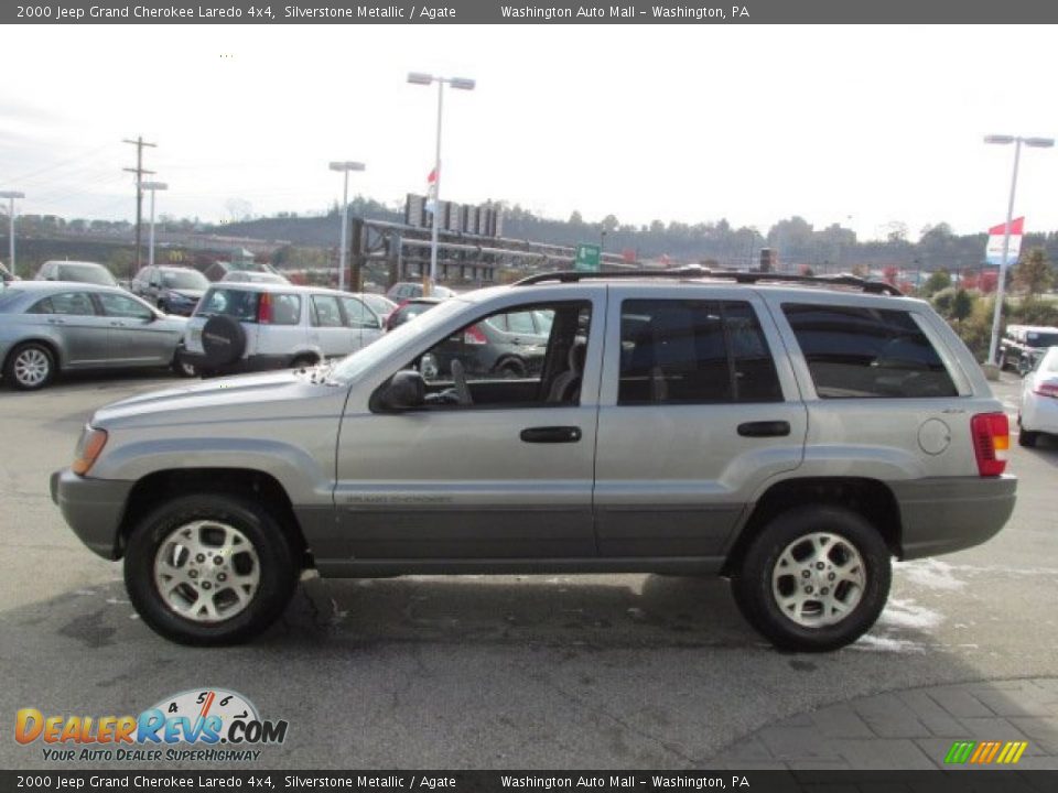 2000 Jeep Grand Cherokee Laredo 4x4 Silverstone Metallic / Agate Photo #6