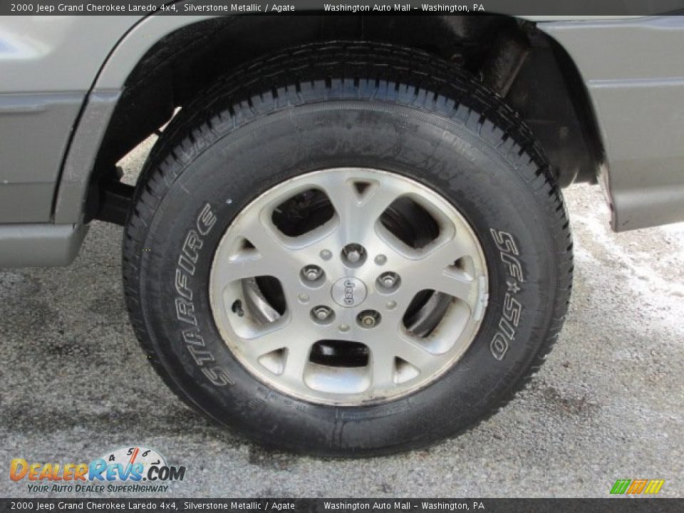2000 Jeep Grand Cherokee Laredo 4x4 Silverstone Metallic / Agate Photo #7