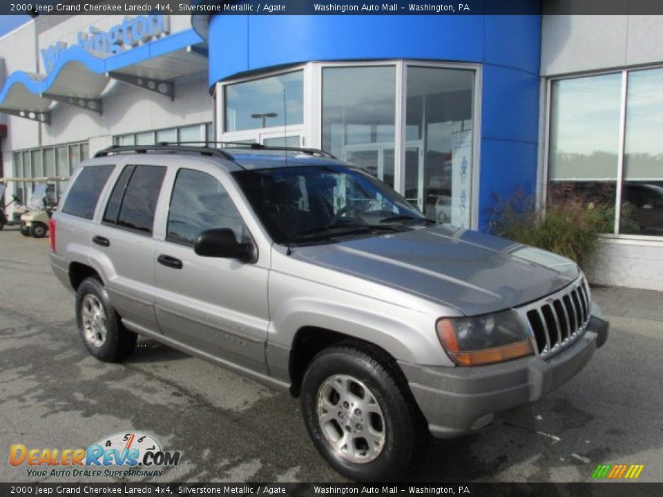2000 Jeep Grand Cherokee Laredo 4x4 Silverstone Metallic / Agate Photo #11