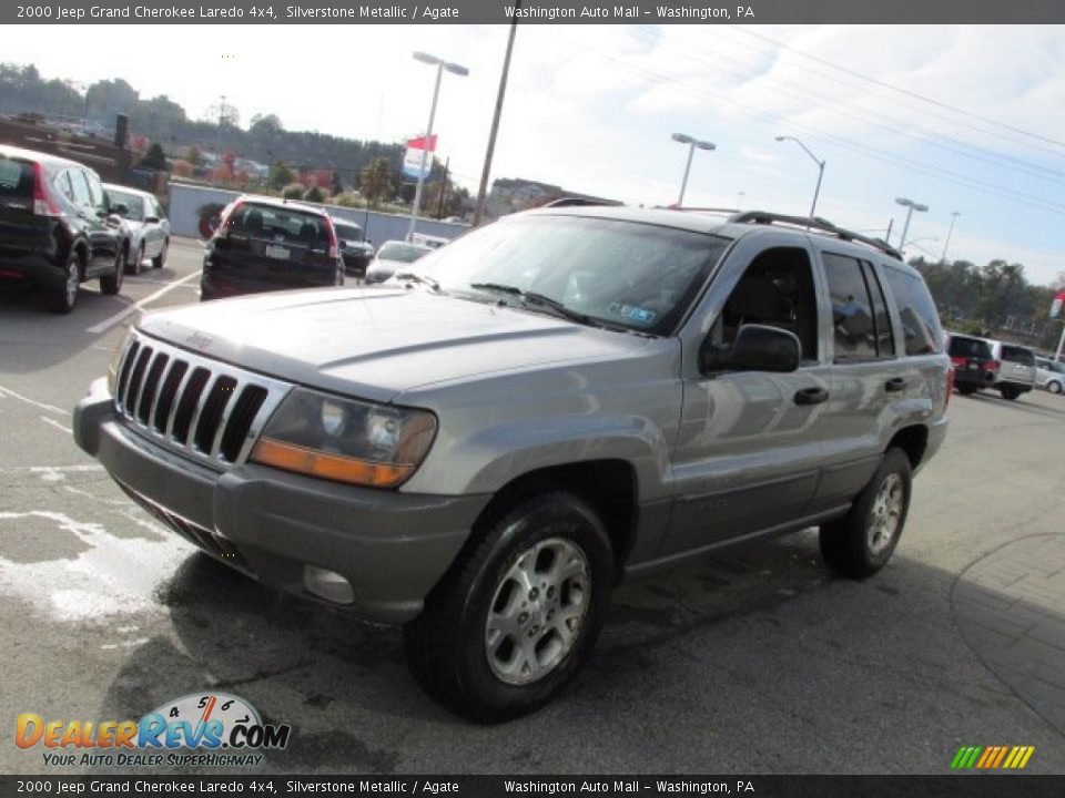 2000 Jeep Grand Cherokee Laredo 4x4 Silverstone Metallic / Agate Photo #15