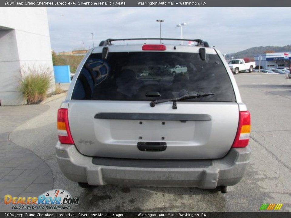 2000 Jeep Grand Cherokee Laredo 4x4 Silverstone Metallic / Agate Photo #18