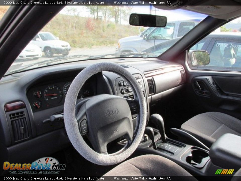2000 Jeep Grand Cherokee Laredo 4x4 Silverstone Metallic / Agate Photo #21