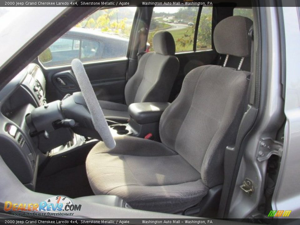 2000 Jeep Grand Cherokee Laredo 4x4 Silverstone Metallic / Agate Photo #22