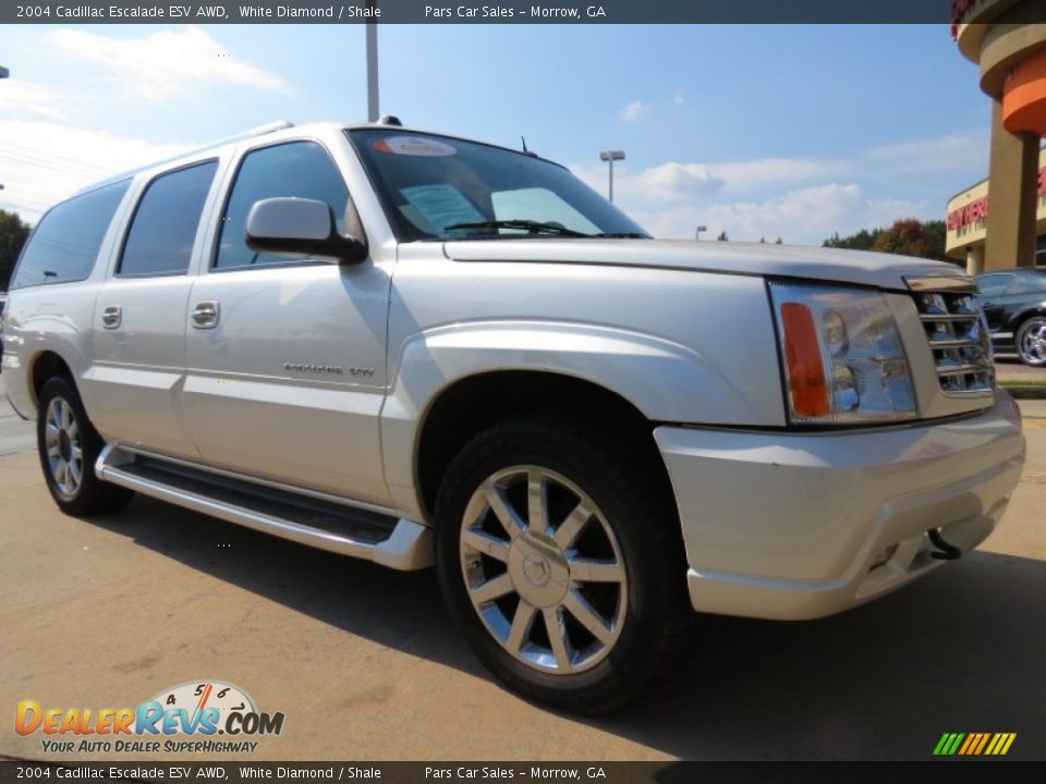 2004 Cadillac Escalade ESV AWD White Diamond / Shale Photo #4