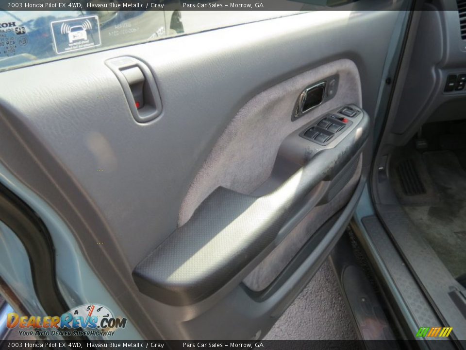2003 Honda Pilot EX 4WD Havasu Blue Metallic / Gray Photo #7