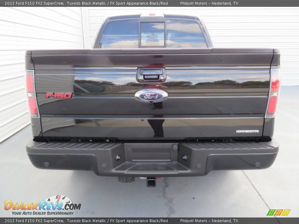 2013 Ford F150 FX2 SuperCrew Tuxedo Black Metallic / FX Sport Appearance Black/Red Photo #5
