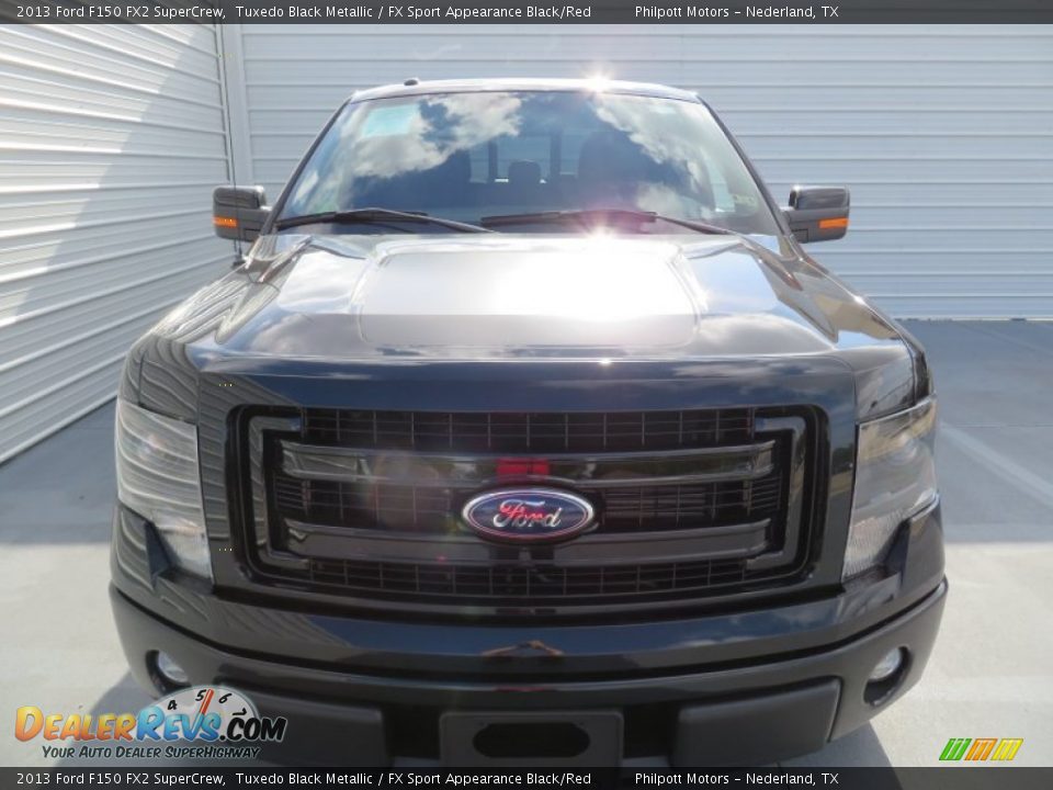 2013 Ford F150 FX2 SuperCrew Tuxedo Black Metallic / FX Sport Appearance Black/Red Photo #8