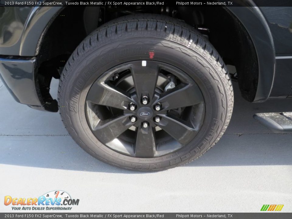 2013 Ford F150 FX2 SuperCrew Tuxedo Black Metallic / FX Sport Appearance Black/Red Photo #12