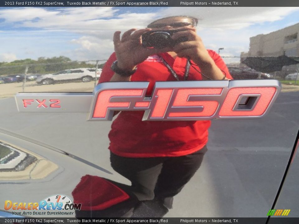 2013 Ford F150 FX2 SuperCrew Tuxedo Black Metallic / FX Sport Appearance Black/Red Photo #14