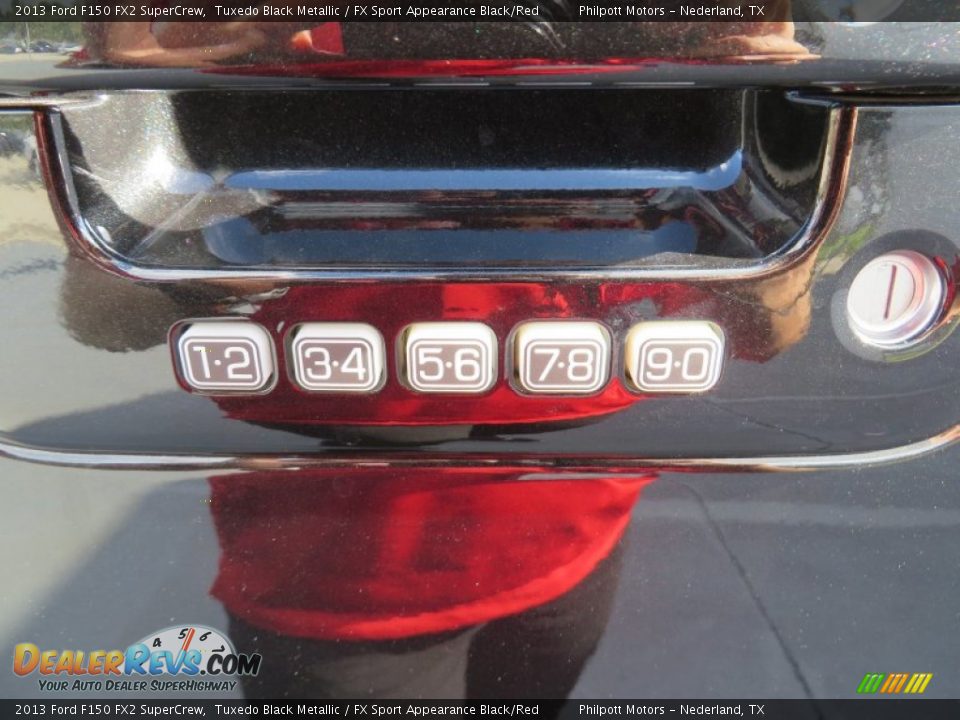 2013 Ford F150 FX2 SuperCrew Tuxedo Black Metallic / FX Sport Appearance Black/Red Photo #15