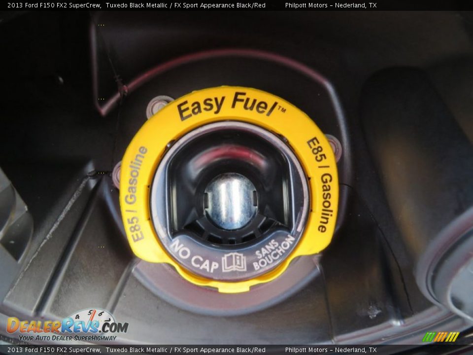 2013 Ford F150 FX2 SuperCrew Tuxedo Black Metallic / FX Sport Appearance Black/Red Photo #16