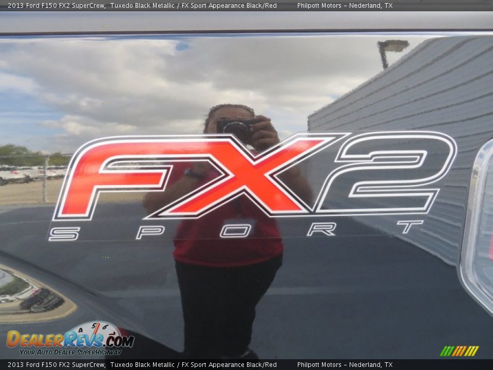 2013 Ford F150 FX2 SuperCrew Tuxedo Black Metallic / FX Sport Appearance Black/Red Photo #17