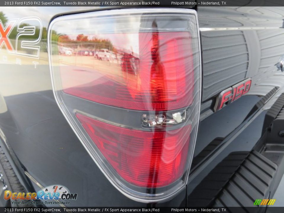 2013 Ford F150 FX2 SuperCrew Tuxedo Black Metallic / FX Sport Appearance Black/Red Photo #18
