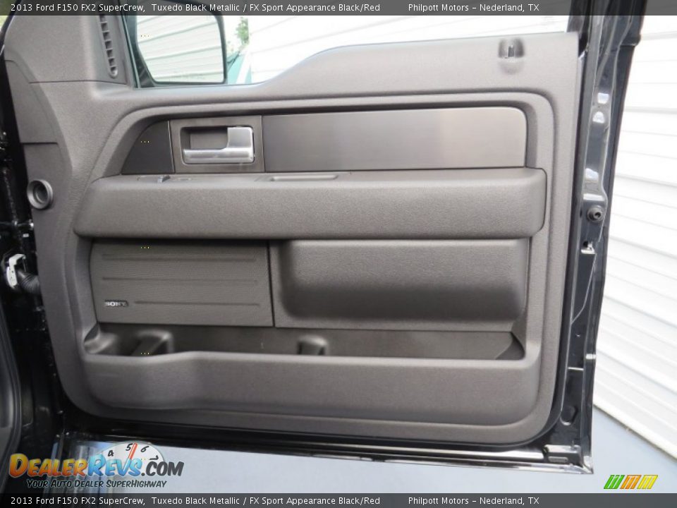 2013 Ford F150 FX2 SuperCrew Tuxedo Black Metallic / FX Sport Appearance Black/Red Photo #23