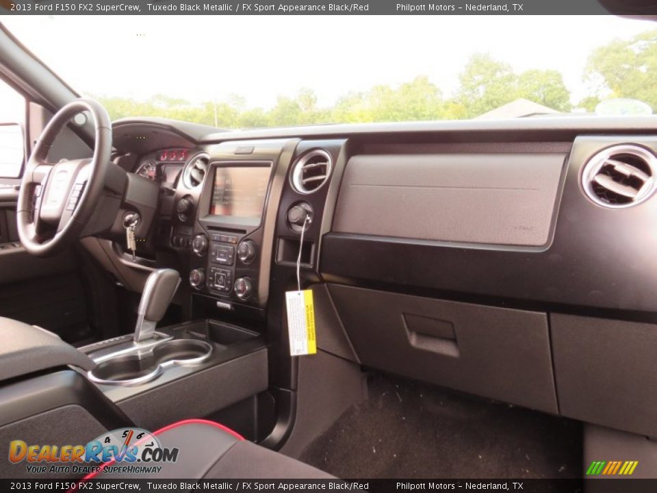 2013 Ford F150 FX2 SuperCrew Tuxedo Black Metallic / FX Sport Appearance Black/Red Photo #24
