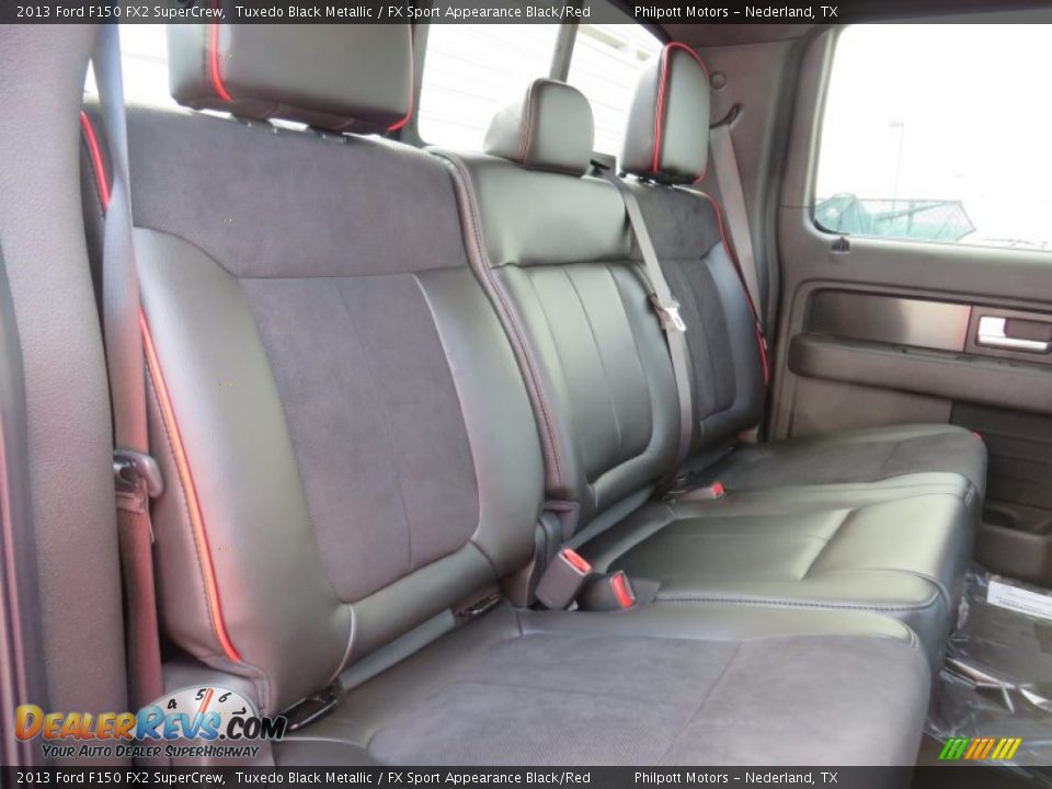2013 Ford F150 FX2 SuperCrew Tuxedo Black Metallic / FX Sport Appearance Black/Red Photo #27
