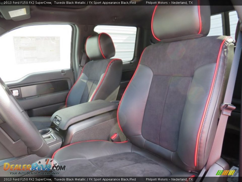 2013 Ford F150 FX2 SuperCrew Tuxedo Black Metallic / FX Sport Appearance Black/Red Photo #30