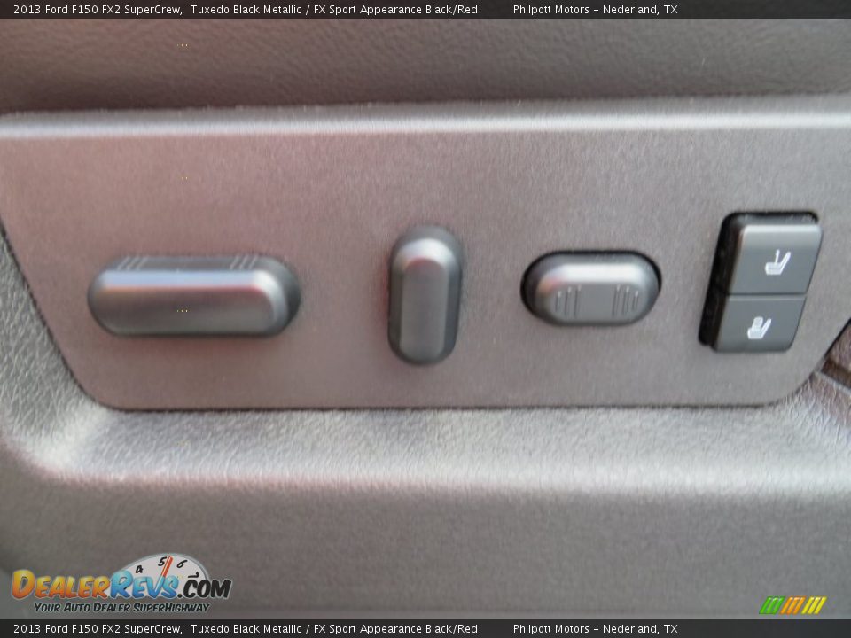 2013 Ford F150 FX2 SuperCrew Tuxedo Black Metallic / FX Sport Appearance Black/Red Photo #31