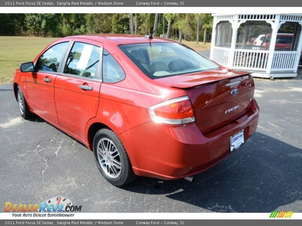 2011 Ford Focus SE Sedan Sangria Red Metallic / Medium Stone Photo #8