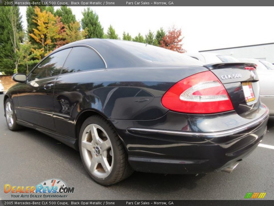 2005 Mercedes-Benz CLK 500 Coupe Black Opal Metallic / Stone Photo #2