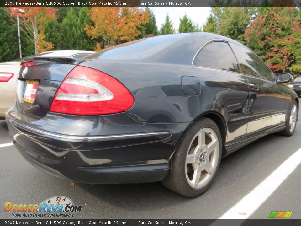 2005 Mercedes-Benz CLK 500 Coupe Black Opal Metallic / Stone Photo #3