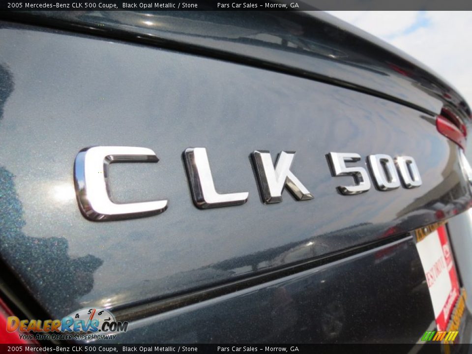 2005 Mercedes-Benz CLK 500 Coupe Black Opal Metallic / Stone Photo #11