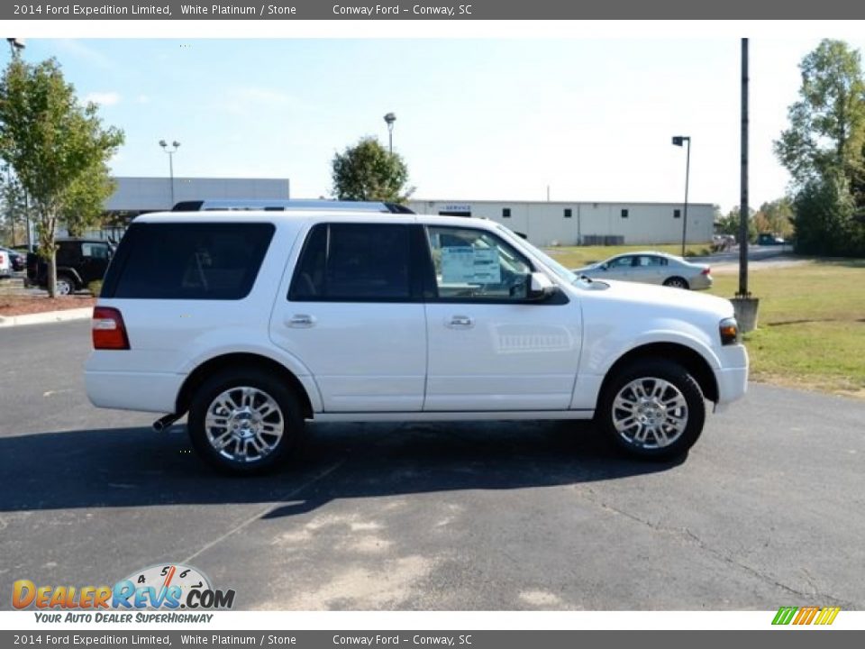 2014 Ford Expedition Limited White Platinum / Stone Photo #4