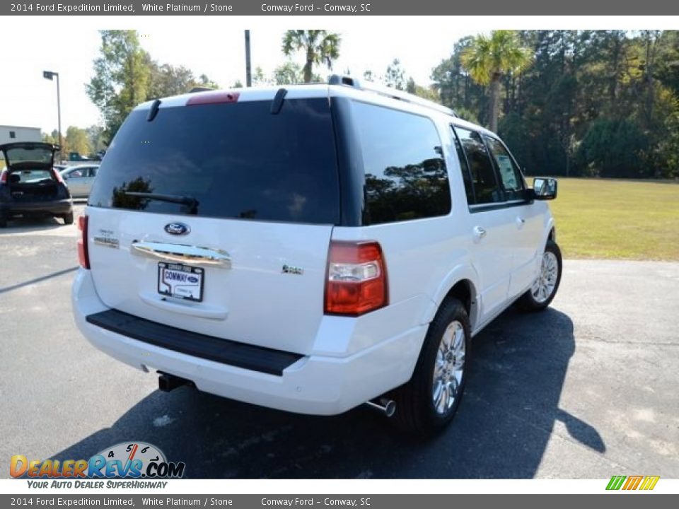 2014 Ford Expedition Limited White Platinum / Stone Photo #5