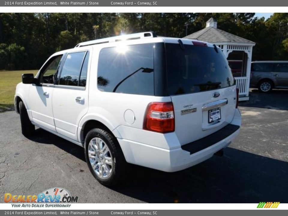 2014 Ford Expedition Limited White Platinum / Stone Photo #7