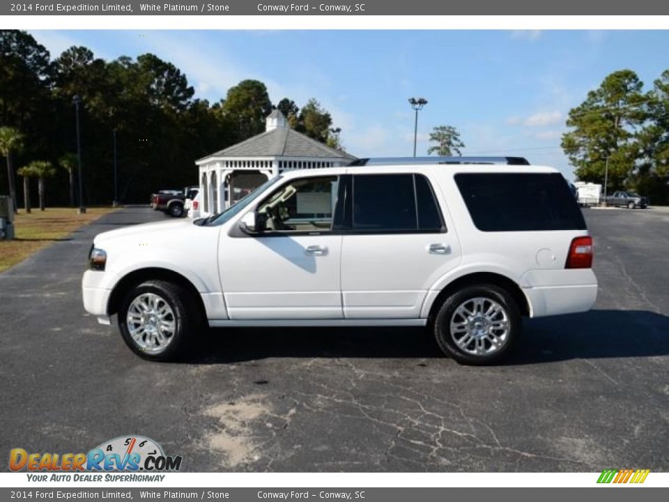 2014 Ford Expedition Limited White Platinum / Stone Photo #8