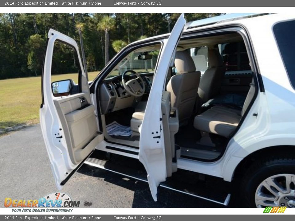 2014 Ford Expedition Limited White Platinum / Stone Photo #10
