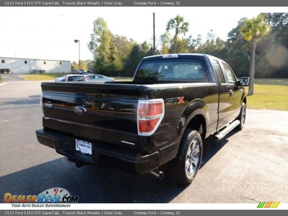 2013 Ford F150 STX SuperCab Tuxedo Black Metallic / Steel Gray Photo #5
