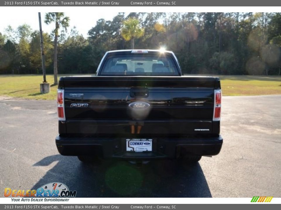 2013 Ford F150 STX SuperCab Tuxedo Black Metallic / Steel Gray Photo #6