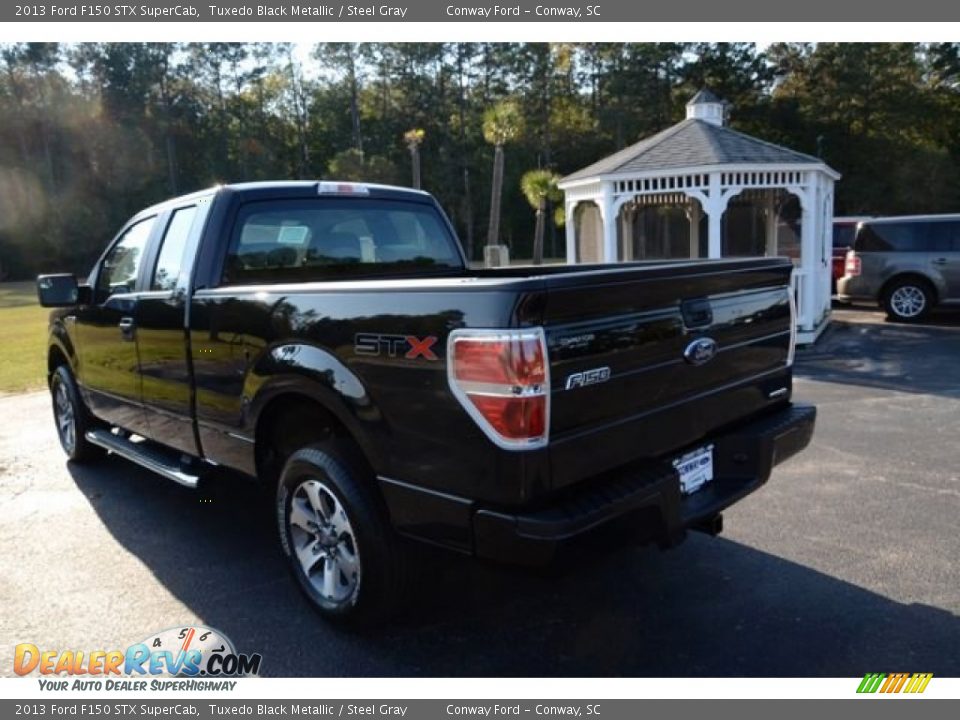 2013 Ford F150 STX SuperCab Tuxedo Black Metallic / Steel Gray Photo #7