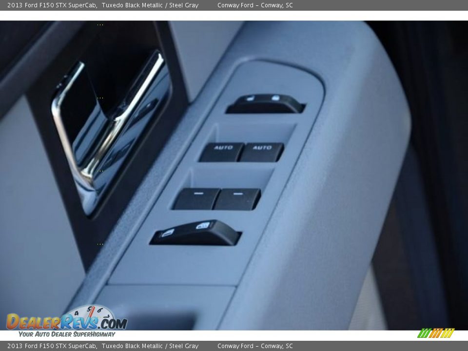 2013 Ford F150 STX SuperCab Tuxedo Black Metallic / Steel Gray Photo #14
