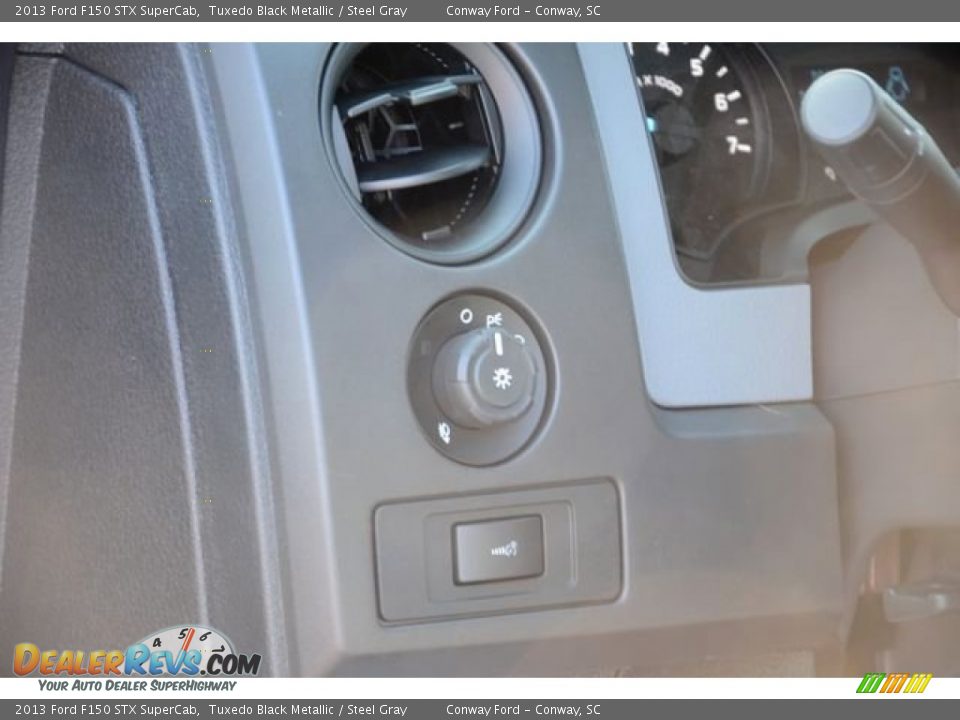 2013 Ford F150 STX SuperCab Tuxedo Black Metallic / Steel Gray Photo #16