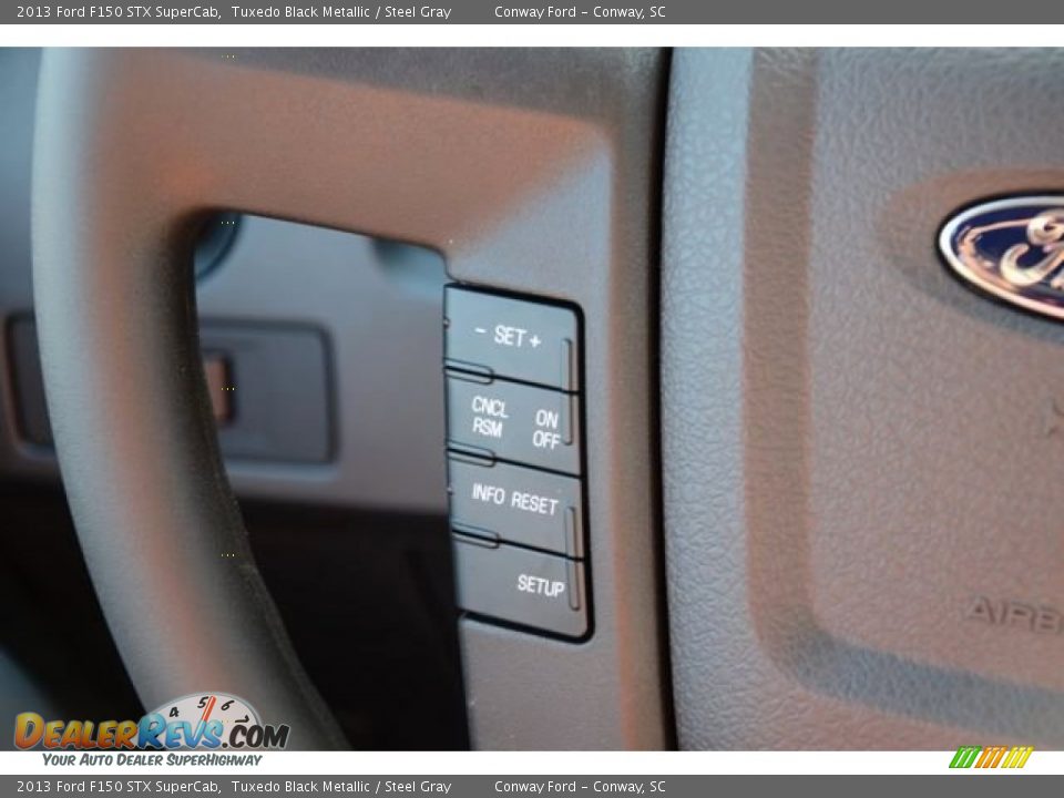 2013 Ford F150 STX SuperCab Tuxedo Black Metallic / Steel Gray Photo #18