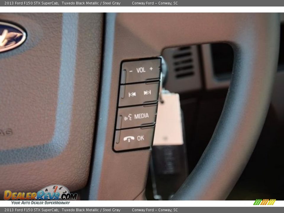 2013 Ford F150 STX SuperCab Tuxedo Black Metallic / Steel Gray Photo #19