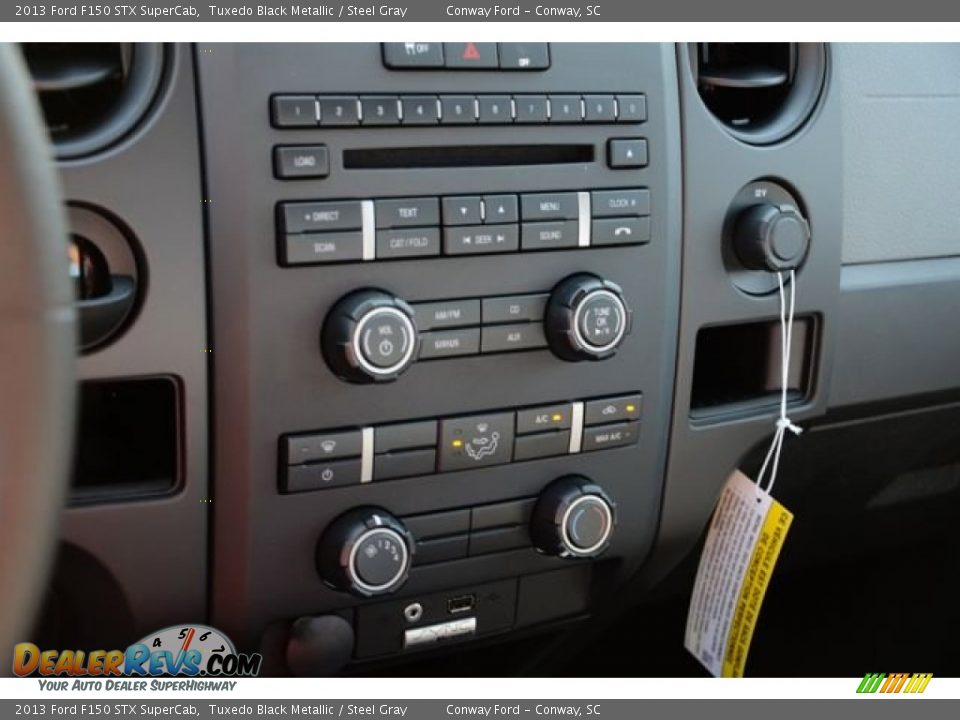 2013 Ford F150 STX SuperCab Tuxedo Black Metallic / Steel Gray Photo #21