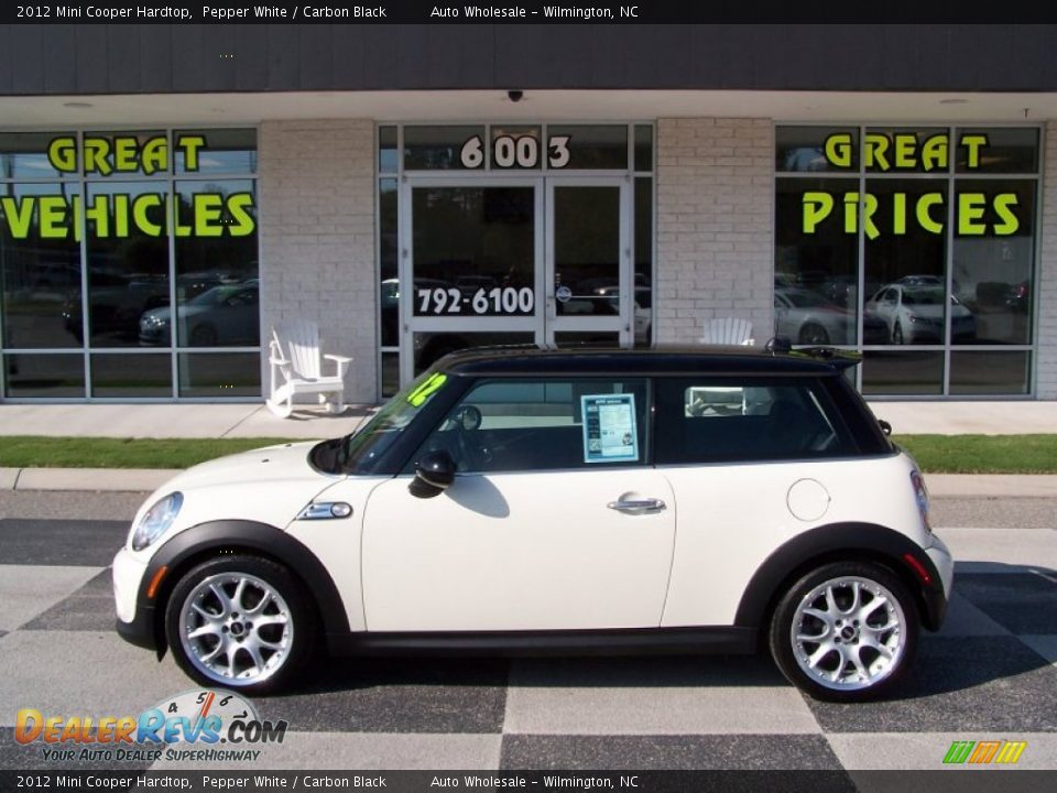 2012 Mini Cooper Hardtop Pepper White / Carbon Black Photo #1