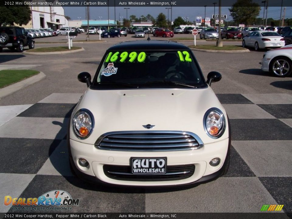 2012 Mini Cooper Hardtop Pepper White / Carbon Black Photo #2