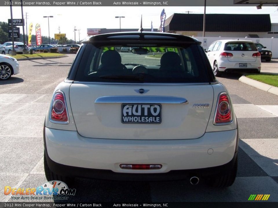 2012 Mini Cooper Hardtop Pepper White / Carbon Black Photo #4