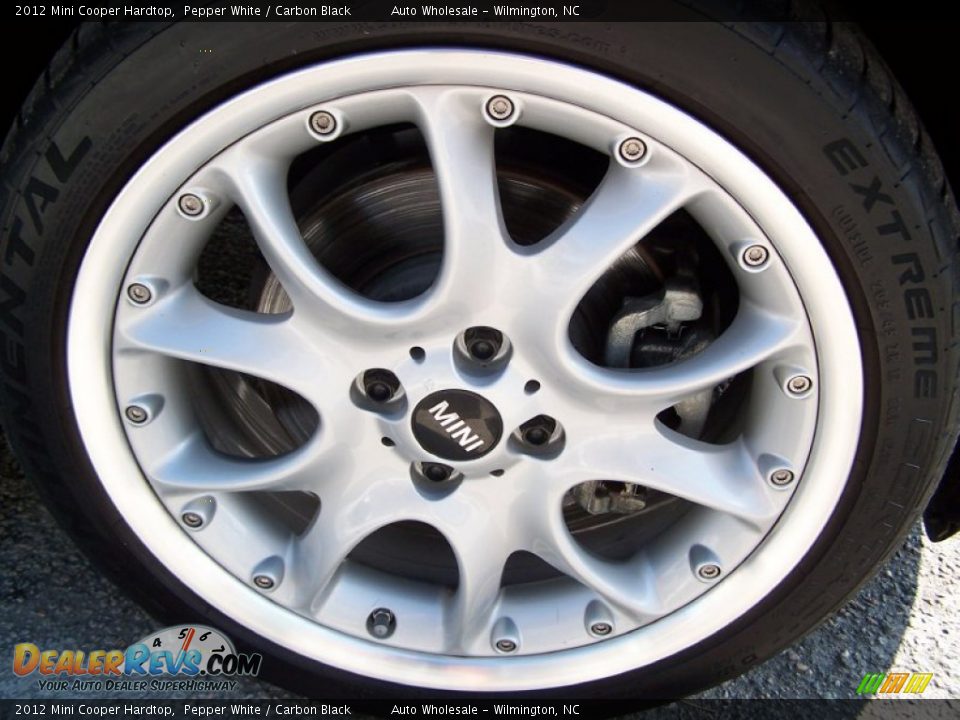 2012 Mini Cooper Hardtop Pepper White / Carbon Black Photo #7