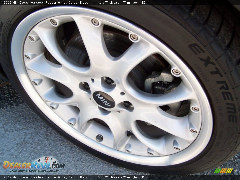 2012 Mini Cooper Hardtop Pepper White / Carbon Black Photo #8