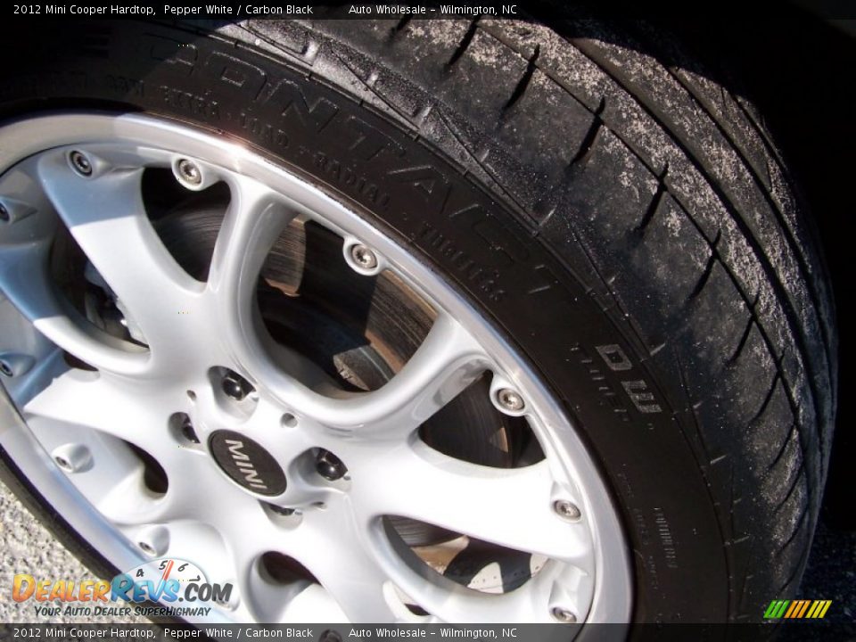 2012 Mini Cooper Hardtop Pepper White / Carbon Black Photo #9